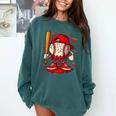 Baseball Drip Ice Cream Apparel Boys Kids Valentines Day Comfort Colors Sweatshirt Chalky Mint