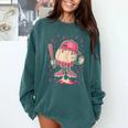Baseball Drip Ice Cream Breast Cancer Awareness Boys & Girls Comfort Colors Sweatshirt Chalky Mint