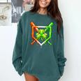 Baseball Drip Ice Cream St Patricks Day Shamrock Comfort Colors Sweatshirt Chalky Mint Baseball Drip Ice Cream St Patricks Day Shamrock Comfort Colors Sweatshirt Chalky Mint