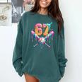 Baseball Drip Number 67 Player Comfort Colors Sweatshirt Chalky Mint Baseball Drip Number 67 Player Comfort Colors Sweatshirt Chalky Mint