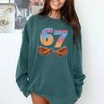 Baseball Drip Number 67 Player Six Seven Meme Comfort Colors Sweatshirt Chalky Mint