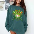 Baseball Drip St Patricks Day Boys Baseball St Patricks Day Comfort Colors Sweatshirt Chalky Mint