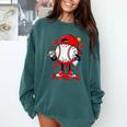 Baseball Drip Valentines Comfort Colors Sweatshirt Chalky Mint Baseball Drip Valentines Comfort Colors Sweatshirt Chalky Mint