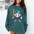 Baseball Drippy Style Apparel For Boys Youth Drip Baseball Comfort Colors Sweatshirt Chalky Mint