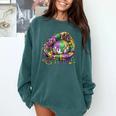 Baseball Glove Ice Cream Mardi Gras Dripping Boys Youth Kids Comfort Colors Sweatshirt Chalky Mint