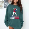 Make Baseball Great Again Donald Trump Baseball Comfort Colors Sweatshirt Chalky Mint Make Baseball Great Again Donald Trump Baseball Comfort Colors Sweatshirt Chalky Mint
