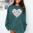 Baseball Heart Drip Valentine's Day Baseball Lover Boys Men Comfort Colors Sweatshirt Chalky Mint