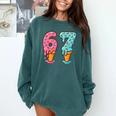 Baseball Ice Cream Drip 6 7 Kids 67 Birthday Comfort Colors Sweatshirt Chalky Mint