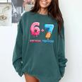 Baseball Ice Cream Drip 67 Official Teenager 13th Birthday Comfort Colors Sweatshirt Chalky Mint