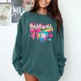 Baseball Ice Cream Drip Coquette Women Girls Mom Mama Comfort Colors Sweatshirt Chalky Mint Baseball Ice Cream Drip Coquette Women Girls Mom Mama Comfort Colors Sweatshirt Chalky Mint