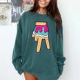 Baseball Ice Cream Drip Home Plate Glove Respect Drip 2 Side Comfort Colors Sweatshirt Chalky Mint Baseball Ice Cream Drip Home Plate Glove Respect Drip 2 Side Comfort Colors Sweatshirt Chalky Mint