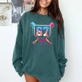 Baseball Ice Cream Drip Number 67 Player 67th Birthday Comfort Colors Sweatshirt Chalky Mint