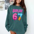 Baseball Ice Cream Drip Number 67 Player Or 67th Birthday Comfort Colors Sweatshirt Chalky Mint