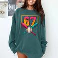 Baseball Ice Cream Drip Number 67 Player 67th Birthday Premium Tri-Blend Comfort Colors Sweatshirt Chalky Mint Baseball Ice Cream Drip Number 67 Player 67th Birthday Premium Tri-Blend Comfort Colors Sweatshirt Chalky Mint