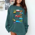 Baseball Ice Cream Drip Vehicles Youth Baseball Drip Premium Tri-Blend Comfort Colors Sweatshirt Chalky Mint