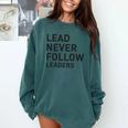 Baseball Lead Never Follow Leaders Team Captain Leadership Premium Tri-Blend Comfort Colors Sweatshirt Chalky Mint