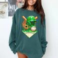 Baseball Life Style Ice Cream Drip Green Comfort Colors Sweatshirt Chalky Mint Baseball Life Style Ice Cream Drip Green Comfort Colors Sweatshirt Chalky Mint