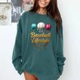 Baseball Lifestyle Drip Comfort Colors Sweatshirt Chalky Mint