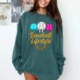 Baseball Lifestyle Baseball Drip Icecream Comfort Colors Sweatshirt Chalky Mint