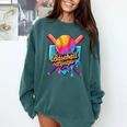Baseball Lifestyle Drip Icecream Comfort Colors Sweatshirt Chalky Mint Baseball Lifestyle Drip Icecream Comfort Colors Sweatshirt Chalky Mint