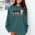 Baseball Lola Women BallPark Lola Baseball Mom Mother's Day Comfort Colors Sweatshirt Chalky Mint Baseball Lola Women BallPark Lola Baseball Mom Mother's Day Comfort Colors Sweatshirt Chalky Mint