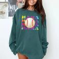 Baseball Mama Sport Women Proud Baseball Mom Comfort Colors Sweatshirt Chalky Mint