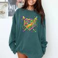 Baseball Mardi Gras Home Plate Ice Cream Drip Carnival Mask Comfort Colors Sweatshirt Chalky Mint Baseball Mardi Gras Home Plate Ice Cream Drip Carnival Mask Comfort Colors Sweatshirt Chalky Mint