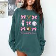 Baseball Mimi Era Bows Baseball Mom Women Comfort Colors Sweatshirt Chalky Mint Baseball Mimi Era Bows Baseball Mom Women Comfort Colors Sweatshirt Chalky Mint