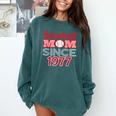 Baseball Mom Since 1977 Comfort Colors Sweatshirt Chalky Mint