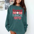 Baseball Mom Since 1979 Comfort Colors Sweatshirt Chalky Mint