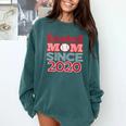 Baseball Mom Since 2020 Comfort Colors Sweatshirt Chalky Mint