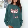 Baseball Mom 42 Number 42 Jersey Team Numbered Jersey Comfort Colors Sweatshirt Chalky Mint Baseball Mom 42 Number 42 Jersey Team Numbered Jersey Comfort Colors Sweatshirt Chalky Mint