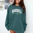 Baseball Mom Attitude Cute Baseball Mom's Sport And Athletic Comfort Colors Sweatshirt Chalky Mint