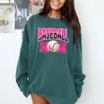 BASEBALL MOM BREAST CANCER RIBBON PINK SPORTS MOM Comfort Colors Sweatshirt Chalky Mint BASEBALL MOM BREAST CANCER RIBBON PINK SPORTS MOM Comfort Colors Sweatshirt Chalky Mint