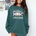Baseball Mom Caffeine Fueled Game Day Essential Comfort Colors Sweatshirt Chalky Mint