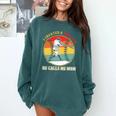 Baseball Mom I Created A Monster He Calls Me Mom Comfort Colors Sweatshirt Chalky Mint