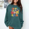 In My Baseball Mom Era Cute Mommy Groovy Comfort Colors Sweatshirt Chalky Mint