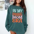 In My Baseball Mom Era Lover Groovy Retro Mother's Day Comfort Colors Sweatshirt Chalky Mint