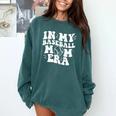 In My Baseball Mom Era Retro Groovy Comfort Colors Sweatshirt Chalky Mint