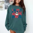 In My Baseball Mom Era Smile Face Retro Comfort Colors Sweatshirt Chalky Mint