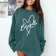 Baseball Mom Heart Game Day Mother's Day Player Comfort Colors Sweatshirt Chalky Mint Baseball Mom Heart Game Day Mother's Day Player Comfort Colors Sweatshirt Chalky Mint