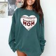 Baseball Mom Heart Love Mother's Day Game Day Support Comfort Colors Sweatshirt Chalky Mint Baseball Mom Heart Love Mother's Day Game Day Support Comfort Colors Sweatshirt Chalky Mint