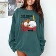 Baseball Mom Hot Mess Always Stressed Baseball Mama Comfort Colors Sweatshirt Chalky Mint