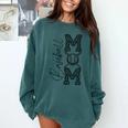 Baseball Mom Leopard Comfort Colors Sweatshirt Chalky Mint