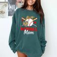 Baseball Mom Leopard Heart Mother's Day Girls Comfort Colors Sweatshirt Chalky Mint Baseball Mom Leopard Heart Mother's Day Girls Comfort Colors Sweatshirt Chalky Mint