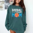 Baseball Mom Leopard Print Baseball Mama Women Mother's Day Comfort Colors Sweatshirt Chalky Mint