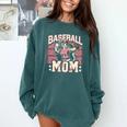 Baseball Mom Mama Mother's Cat In My Baseball Mom Era Comfort Colors Sweatshirt Chalky Mint