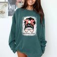 Baseball Mom Messy Bun Hair Player Mom Comfort Colors Sweatshirt Chalky Mint Baseball Mom Messy Bun Hair Player Mom Comfort Colors Sweatshirt Chalky Mint