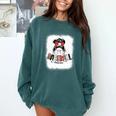 Baseball Mom Messy Bun Mommy Baseball Player Premium Comfort Colors Sweatshirt Chalky Mint
