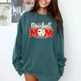 Baseball Mom Mother's Day For Mom Game Day Outfit Comfort Colors Sweatshirt Chalky Mint